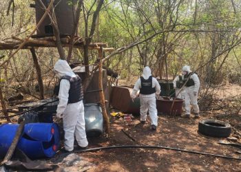 Asegura SSP otro laboratorio de drogas en La Huacana