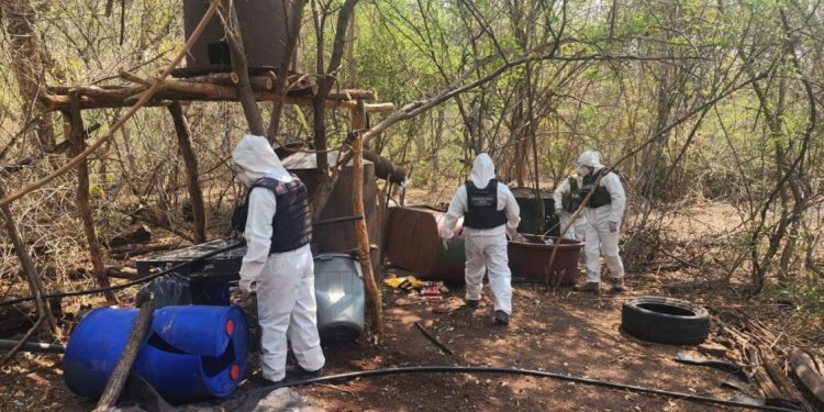 Asegura SSP otro laboratorio de drogas en La Huacana