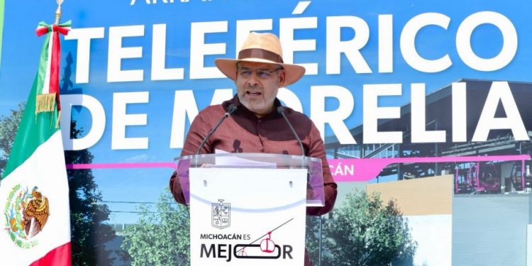 Rápidos, ecológicos, económicos y seguros, así serán los teleféricos de Morelia y Uruapan: Bedolla