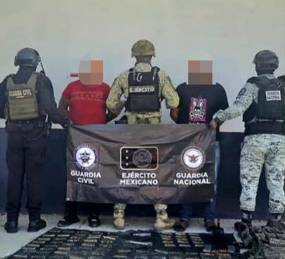 SSP y Defensa detienen a dos hombres armados en Buenavista