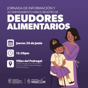 Jornadas de inscripción para deudores alimentarios: Seimujer-Morelia Informativo1