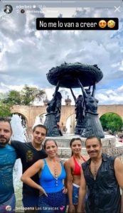 Eugenio Derbez comparte meme que ha estado circulando en redes de él y de su familia frente a las tarascas de Morelia por medio de su Instagram-Morelia Informativo