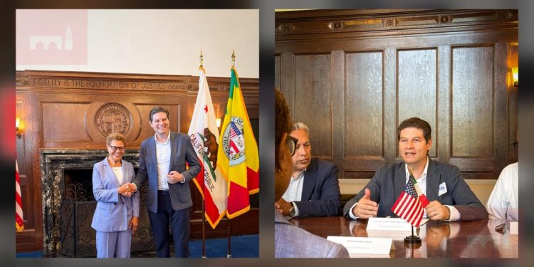 Alfonso Martínez y Kate Bass alcaldesa de Los Ángeles, California-Morelia Informativo