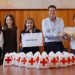 Alfonso Martínez entrega alcancías y donativo adicional a la Cruz Roja