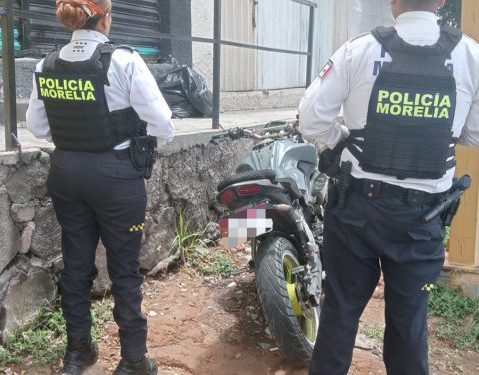 Policía Morelia recupera motocicleta robada en la colonia Primo Tapia