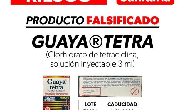 Alerta SSM por medicamento falsificado Guaya®tetra