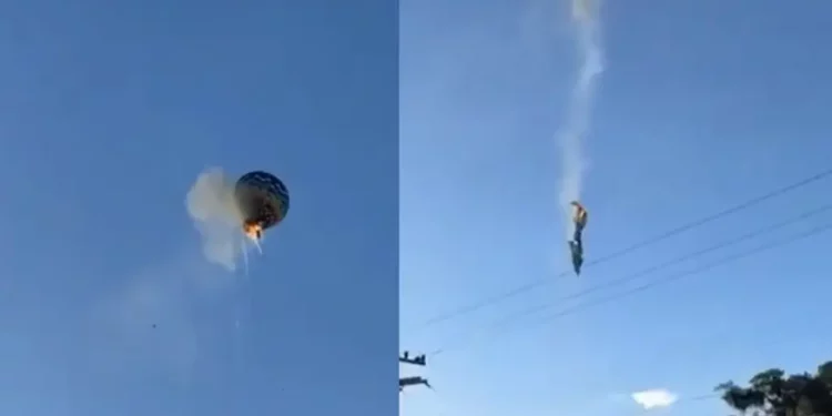 Se incendia y cae globo aerostático en Brasil, pierden la vida 8 personas y 13 resultan lesionadas