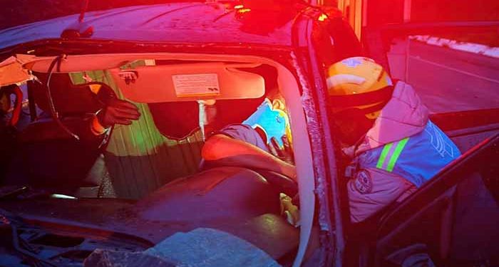 Choque en autopista Siglo XXI, deja saldo de una persona lesionada