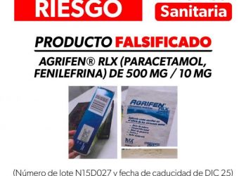 SSM emite alerta sanitaria por producto falsificado Agrifen® RLX