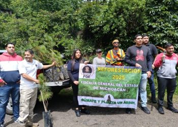 FGE realiza jornada de reforestación en zona natural protegida en Morelia