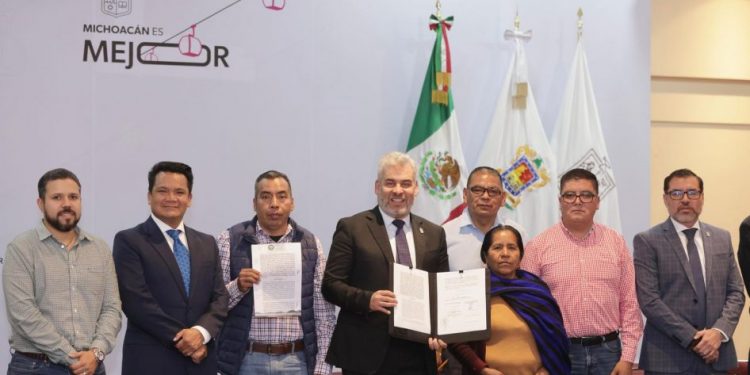 Convenio para reforzar ronda comunitaria entre Gobierno del Estado y Consejo Mayor de Cherán: Bedolla-Morelia Informativo