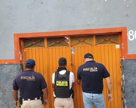 FGE ejecuta cateo en taller de motocicletas en Morelia y asegura unidad con alteraciones en sus medios de identificación