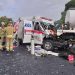 Dos muertos, saldo de choque por alcance de ambulancia y pipa de agua