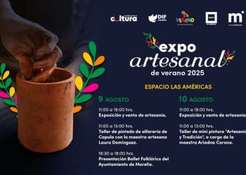 Invita SeCultura Morelia a la Expo Artesanal de Verano 2025