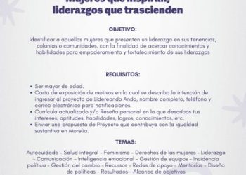 'Liderando ando': Semmujeris-Morelia Informativo