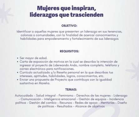 'Liderando ando': Semmujeris-Morelia Informativo