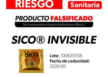 Alerta SSM falsificación de condones SICO®️ Invisible