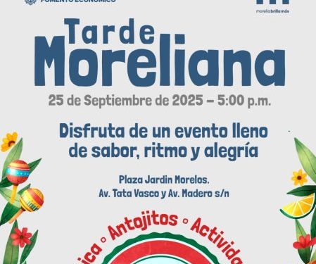 Invita Sefeco a la tradicional Tarde Moreliana en Plaza Jardín Morelos