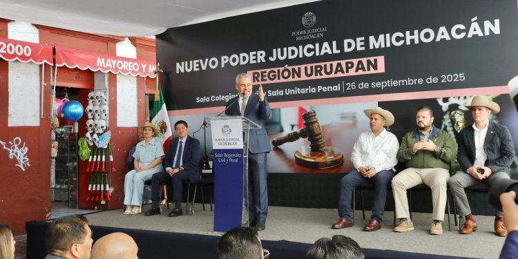 Justicia más cerca de la gente; pone Bedolla en marcha salas regionales judiciales en Uruapan