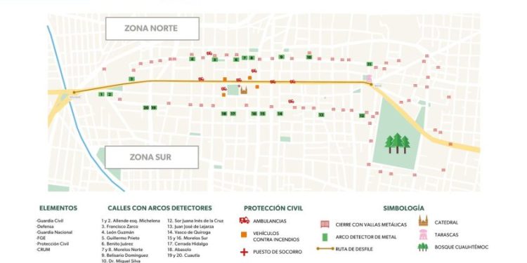 Habrá 20 accesos para el desfile del 30 de septiembre en Morelia: SSP