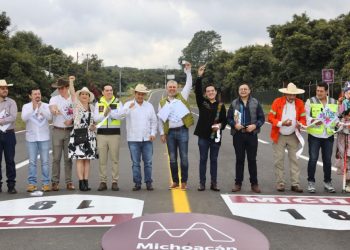 Rehabilitación carretera Uruapan-San Juan Nuevo-Tancítaro-Copetiro fortalece economía regional: Bedolla