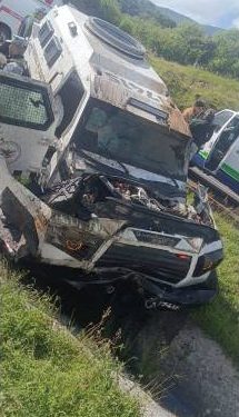 Cinco elementos de la Guardia Nacional lesionados en accidente sobre la autopista México-Guadalajara