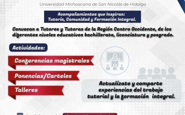 Tutoras y tutores de la Región Centro Occidente de la ANUIES se reunirán en la UMSNH