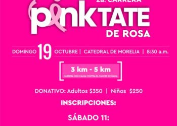 DIF Morelia invita a la 2ª Carrera “Pinktate de Rosa”*