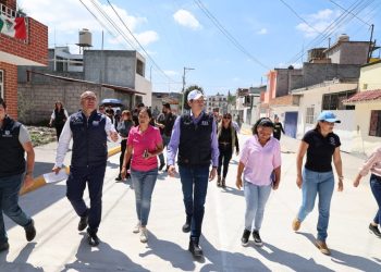 Al Norte de Morelia, supervisa Alfonso Martínez obras de pavimentación