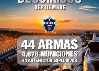 En septiembre fueron decomisadas 44 armas, 44 explosivos y más de 4 mil municiones: SSP