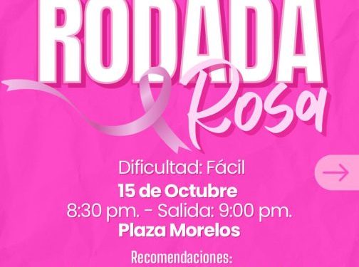 Invita Sedum a Rodada Rosa en concientización del cáncer de mama
