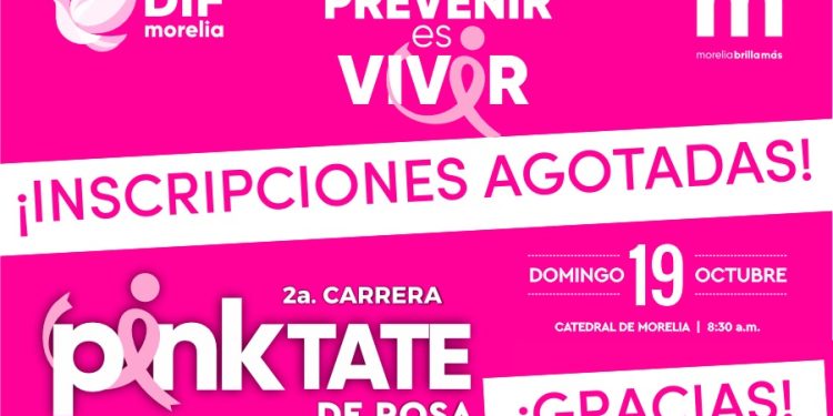 Paola Delgadillo anuncia inscripciones agotadas para la 2ª Carrera ‘Pinktate de Rosa’