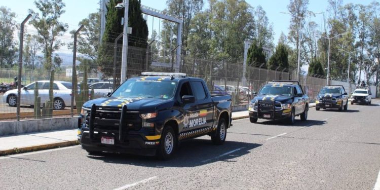 Policía Morelia y Guardia Nacional refuerzan presencia en el corredor Aeropuerto–Morelia