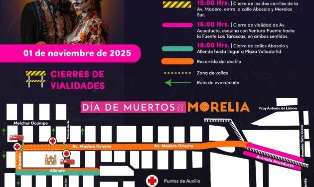 SeCultura Morelia invita a Desfile de Catrinas y Catrines