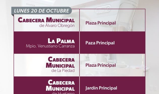 SSM lleva mastografías a 11 municipios para detección oportuna de cáncer de mama