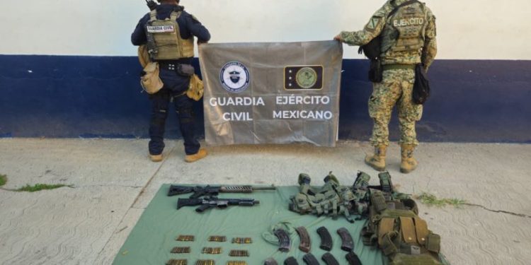 SSP y Defensa aseguran dos armas largas y más de 200 cartuchos en Buenavista