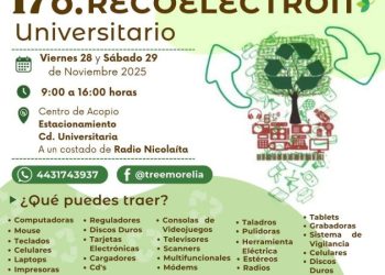 28 y 29 de noviembre se llevará a cabo el Recoelectrón Universitario