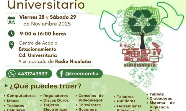 28 y 29 de noviembre se llevará a cabo el Recoelectrón Universitario