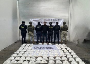 Asegurados 50 kg de droga y detienen a un implicado en Morelia: SSP