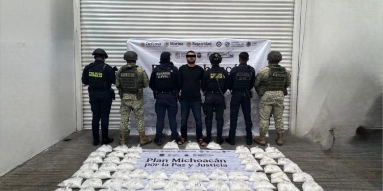 Asegurados 50 kg de droga y detienen a un implicado en Morelia: SSP