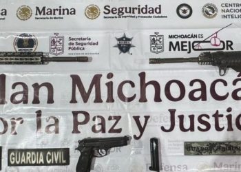Plan Paricutín: SSP y GN aseguran armas de fuego y vehículo robado en Morelia