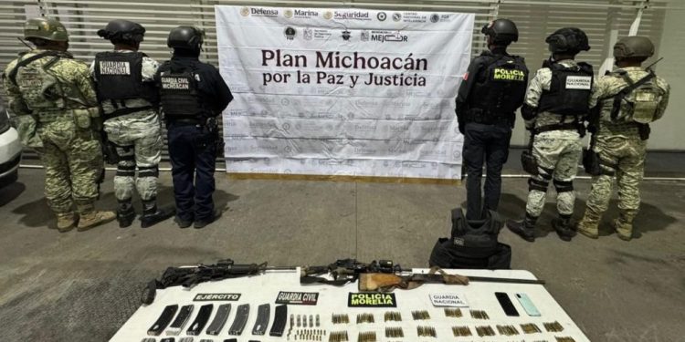 Tras enfrentamiento en Tarímbaro, se aseguraron 3 armas y droga: SSP
