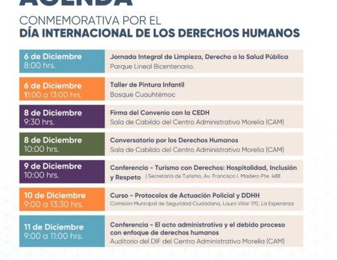Morelia impulsa agenda por el Día Internacional de los Derechos Humanos