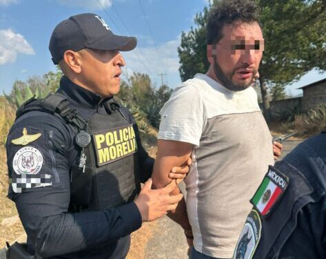 Policía Morelia detiene a presunto feminicida en Arroyo Colorado