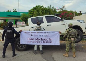 SSP asegura 3 vehículos con reporte de robo en Buenavista; uno cuenta con blindaje improvisado