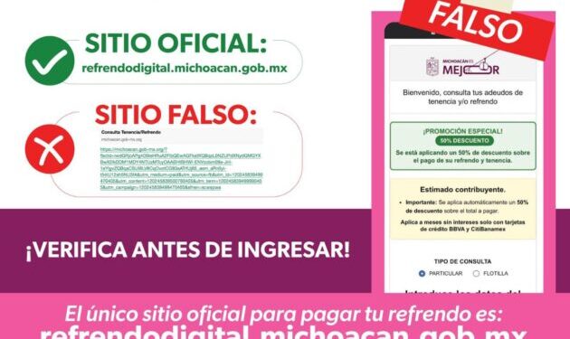 Finanzas y Satmich alertan sobre páginas fraudulentas que ofrecen trámites vehiculares