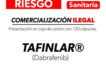 Cofepris alerta comercialización ilegal del medicamento Tafinlar®️ 50 mg