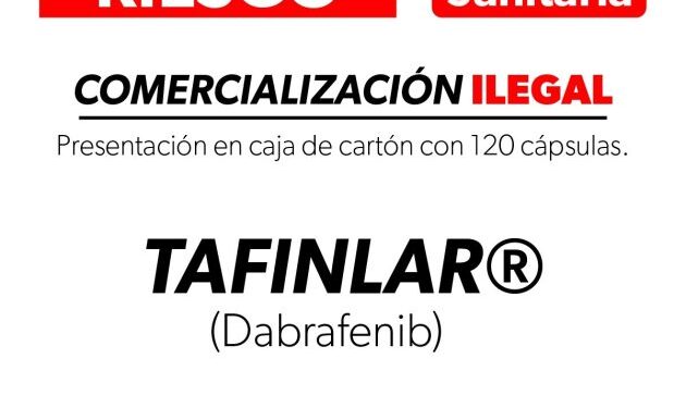 Cofepris alerta comercialización ilegal del medicamento Tafinlar®️ 50 mg