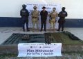 SSP y fuerzas federales detienen a hombre en posesión de armamento, en Apatzingán