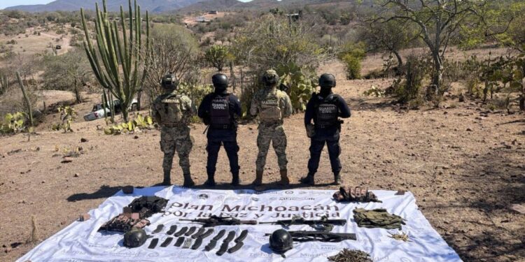 SSP y Marina aseguran 3 armas largas y 289 cartuchos útiles en Arteaga